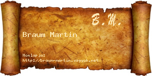 Braum Martin névjegykártya